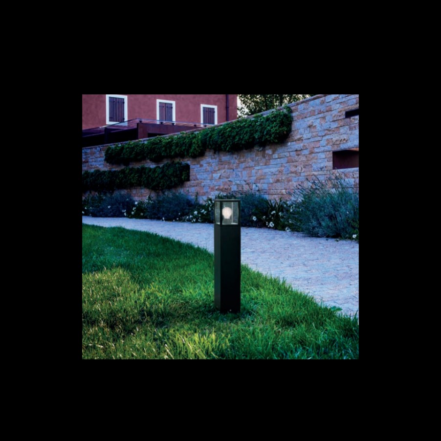 Illuminazione Redo | Palo Da Giardino In Metallo Nero.