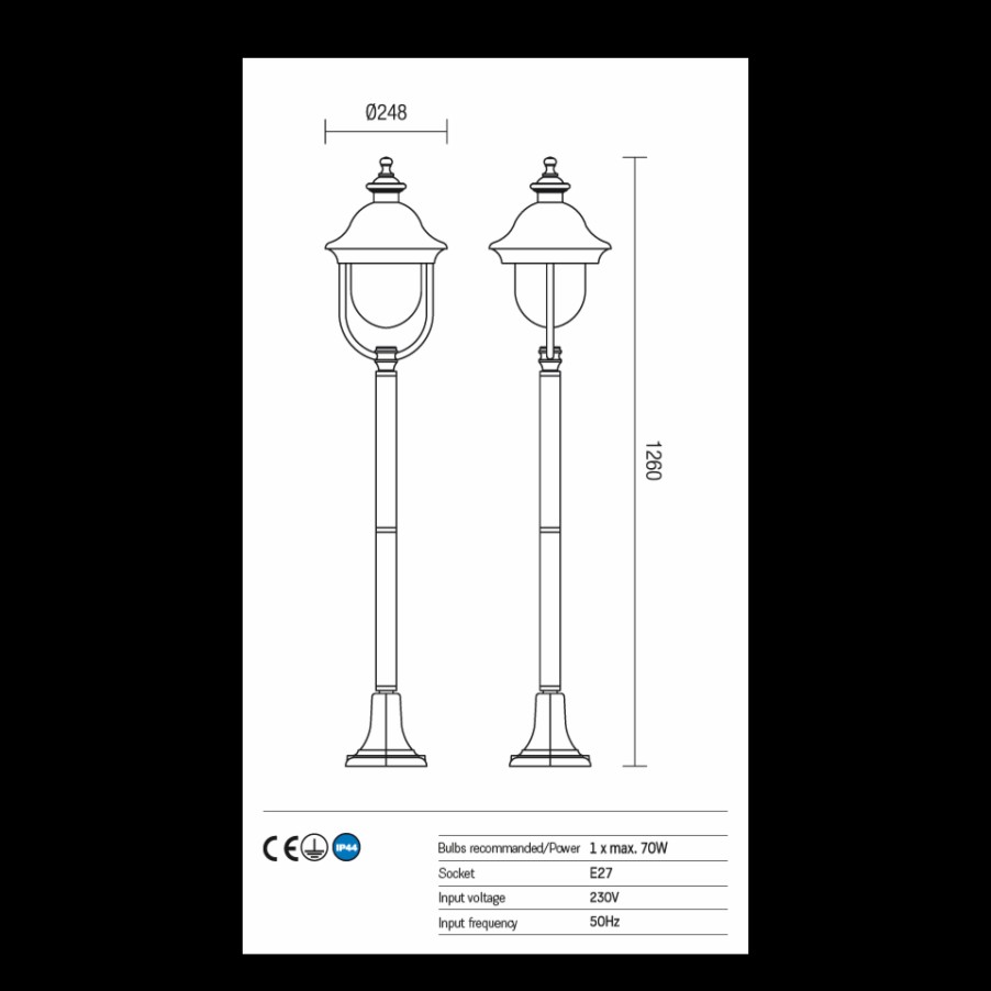 Illuminazione Redo | Lampioncino Verona Per Uso Esterno Di Redo.